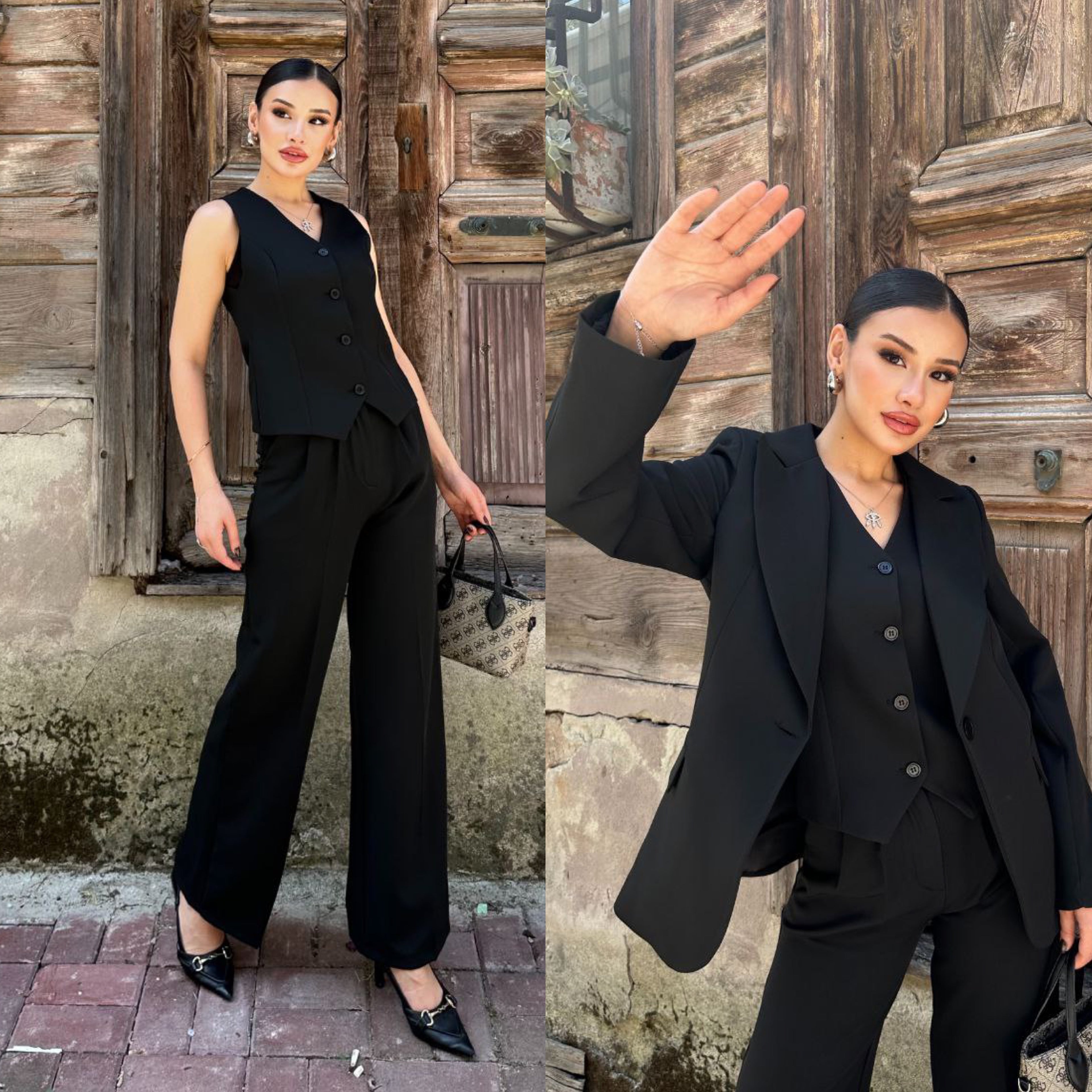 costume 3 pieces 🇹🇷  gilet + blazer avec doublure + pantalon classique