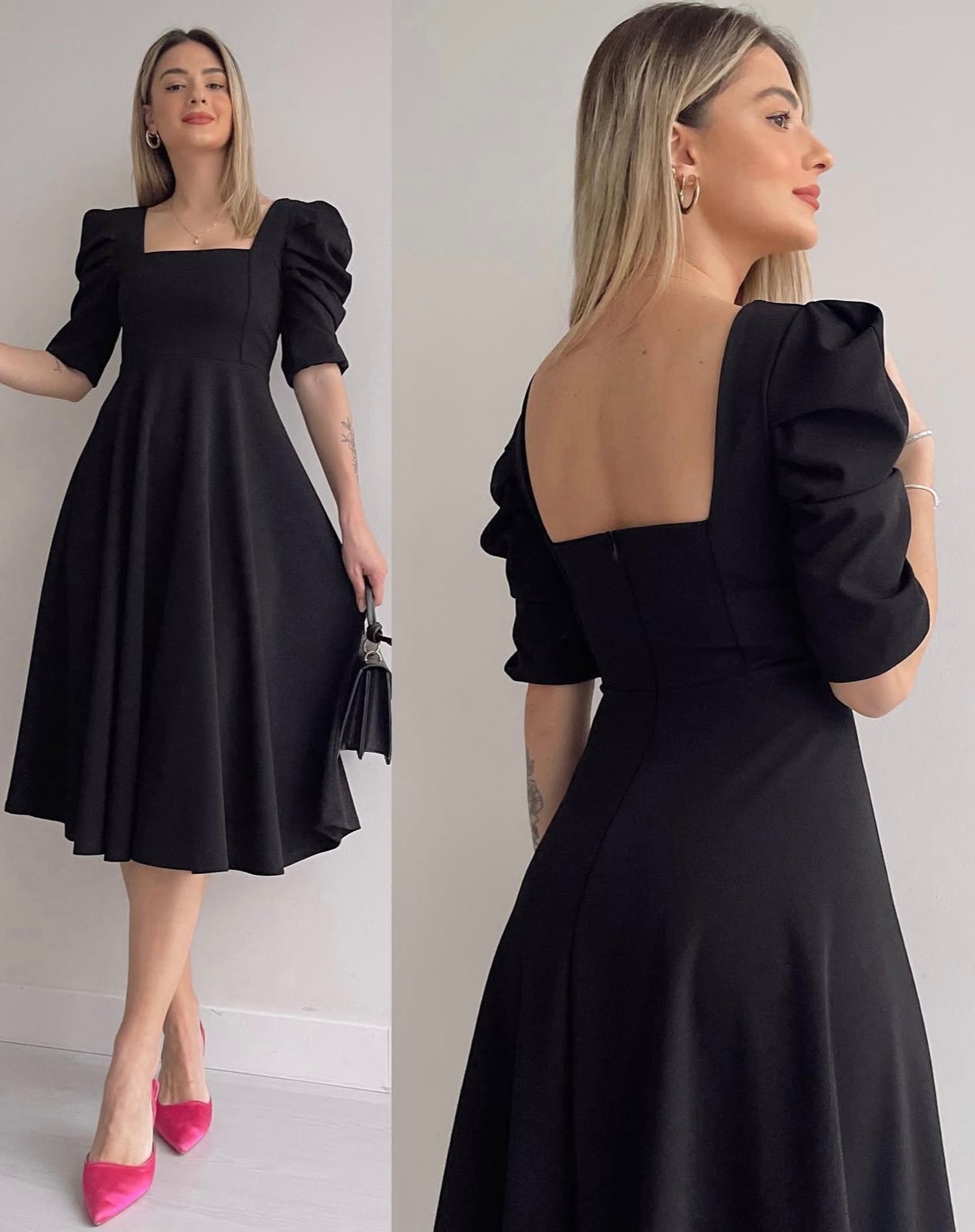 robe midi évasée