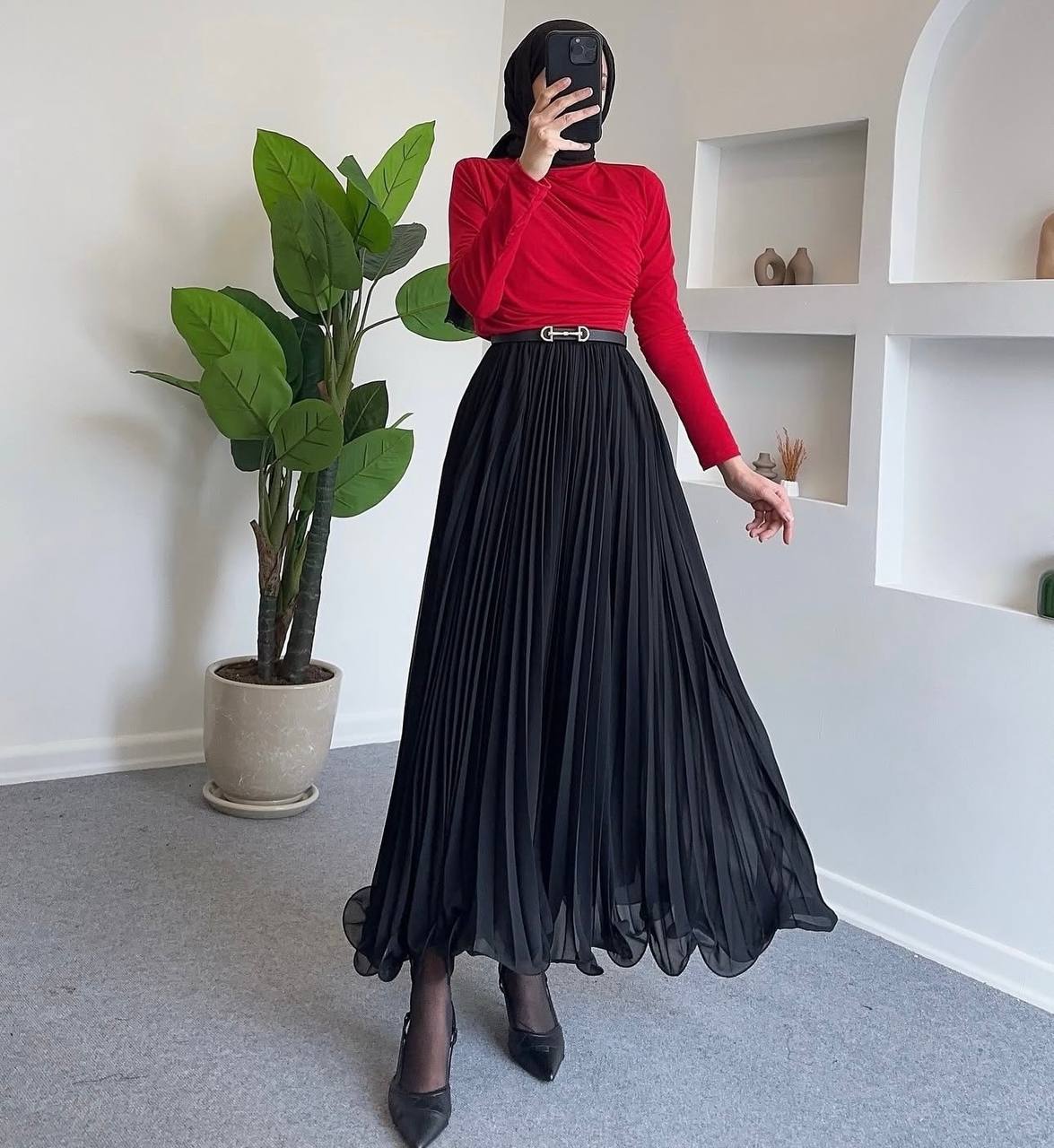 jupe foulard plisée / STANDARD