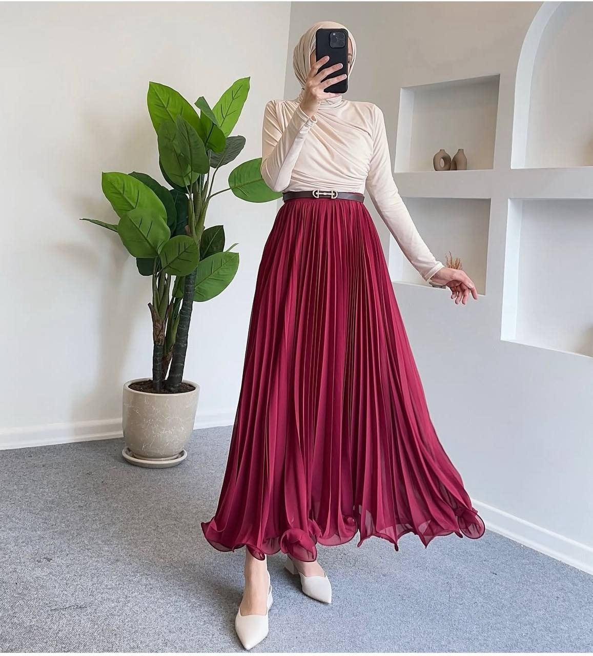 jupe foulard plisée / STANDARD