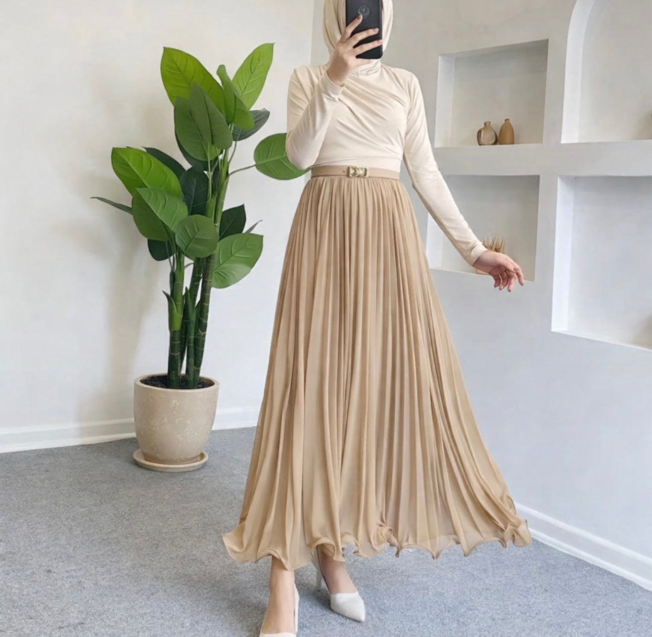 jupe foulard plisée / STANDARD