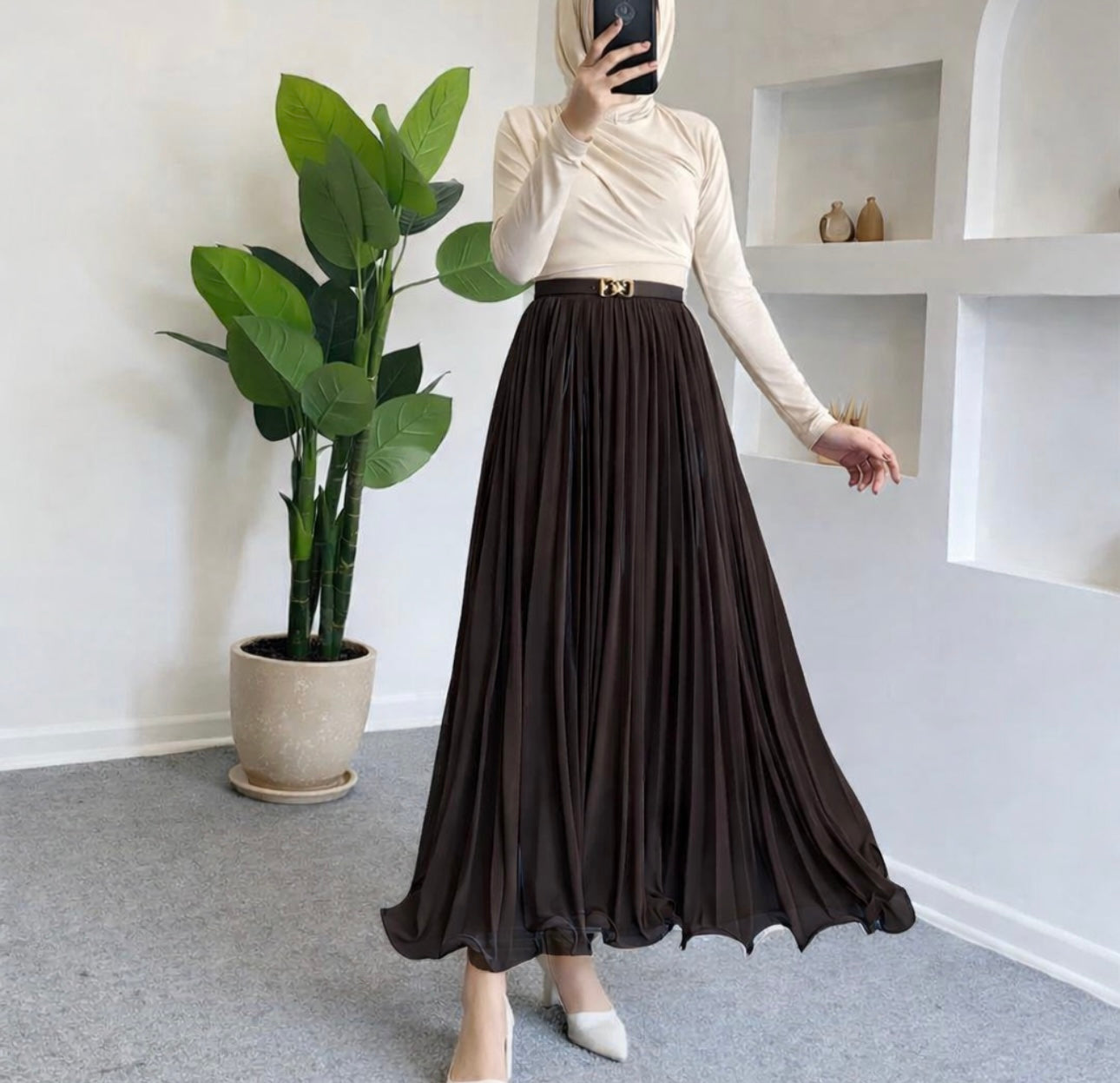 jupe foulard plisée / STANDARD