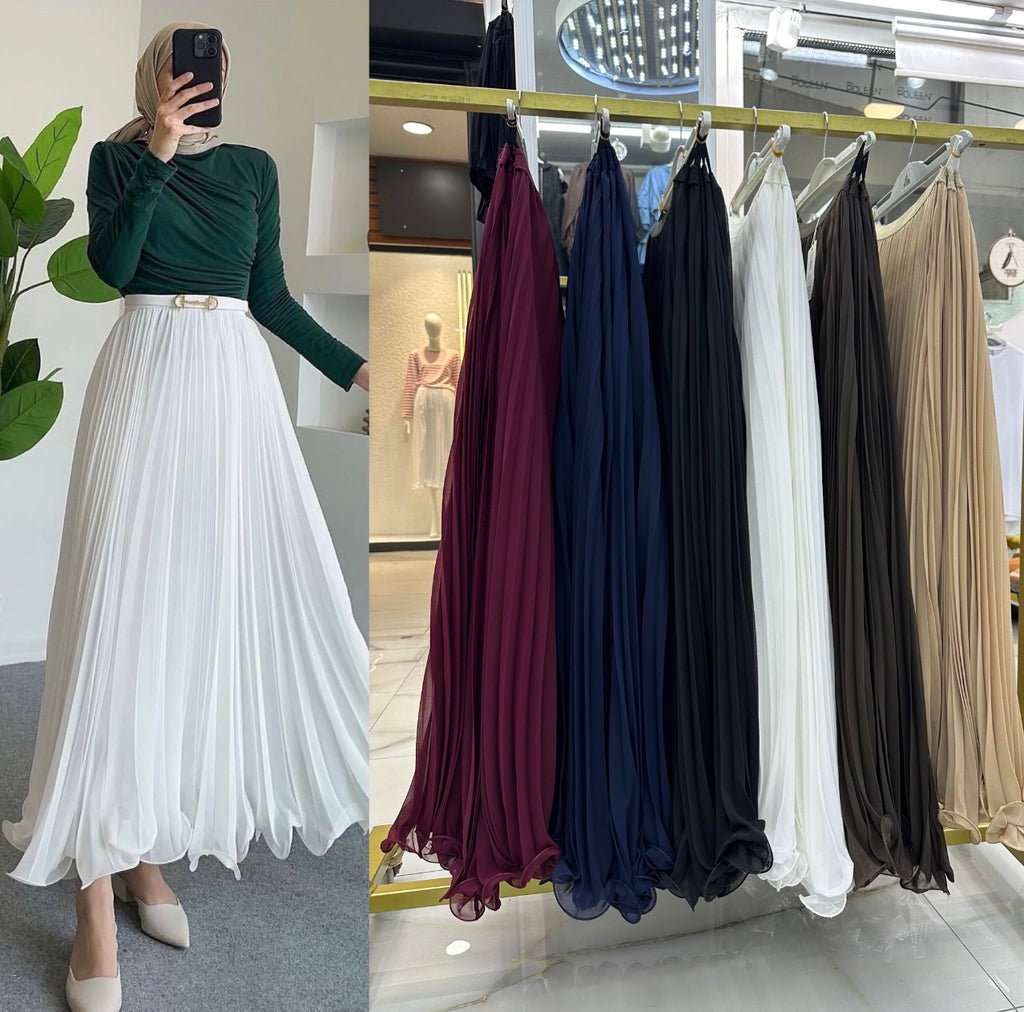 jupe foulard plisée / STANDARD / 95cm